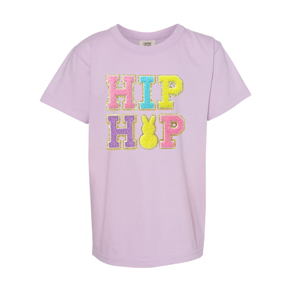 Kids Hip Hop Letter Patch Comfort Colors T-Shirt