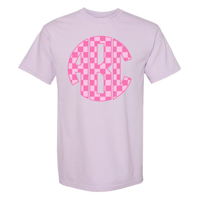 Monogrammed 'Checkerboard' Big Print T-Shirt