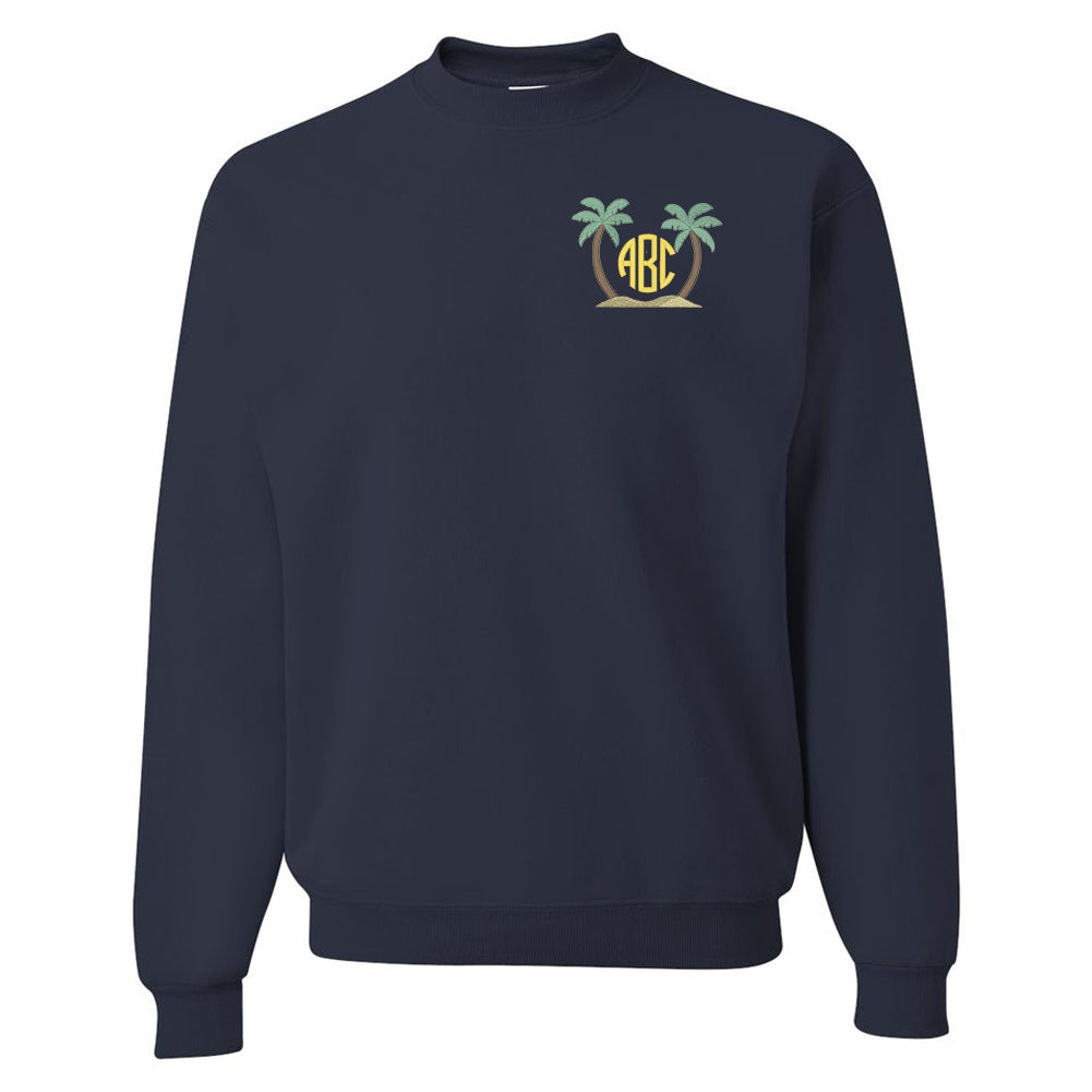 Monogrammed Palm Tree Crewneck Sweatshirt