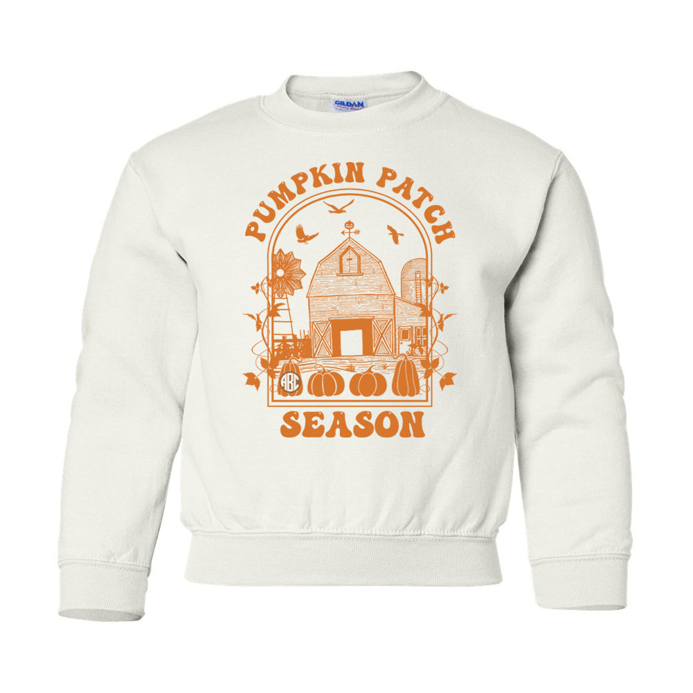 Kids Monogrammed 'Pumpkin Patch Season' Crewneck Sweatshirt
