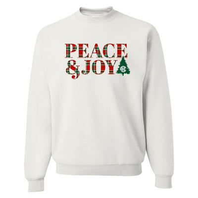 Monogrammed 'Peace & Joy' Crewneck Sweatshirt