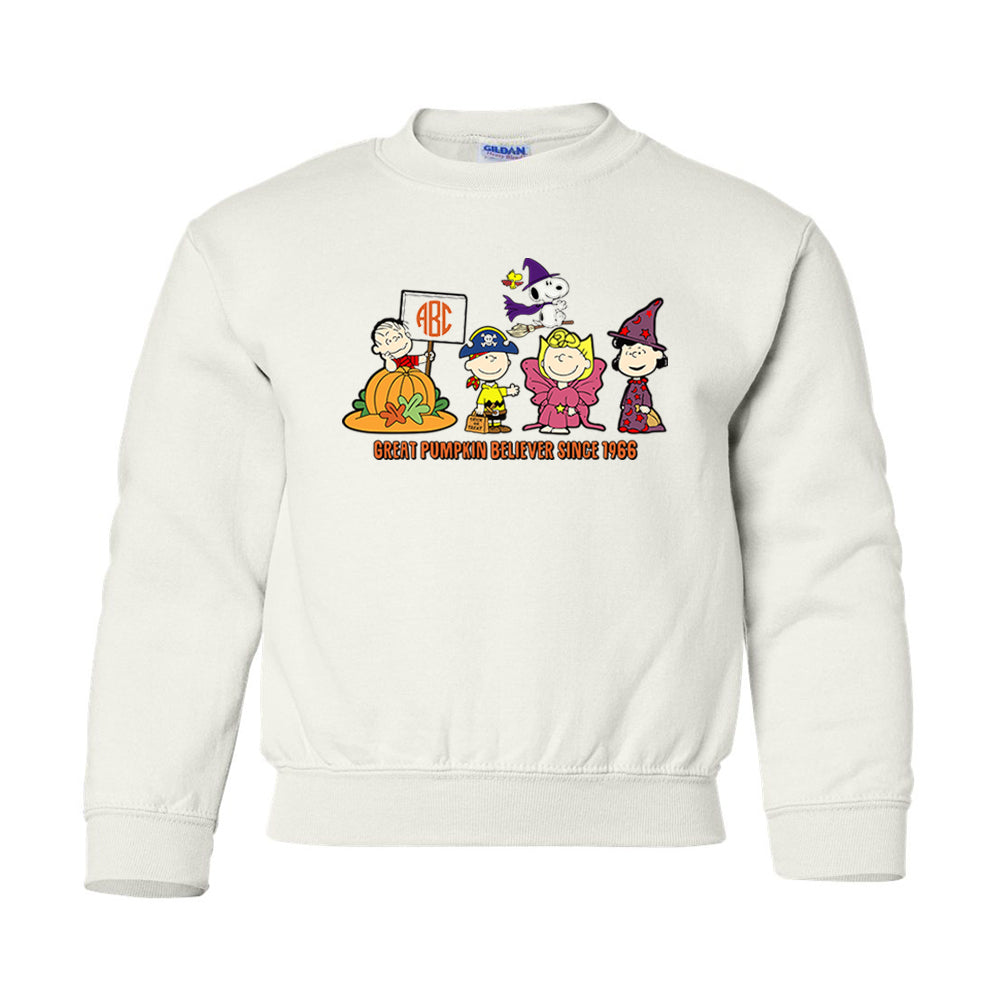 Kids Monogrammed 'Charlie Brown Great Pumpkin' Crewneck Sweatshirt