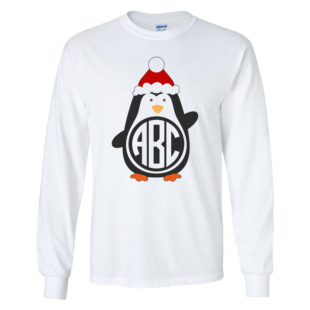 Monogrammed 'Penguin' Basic Long Sleeve T-Shirt