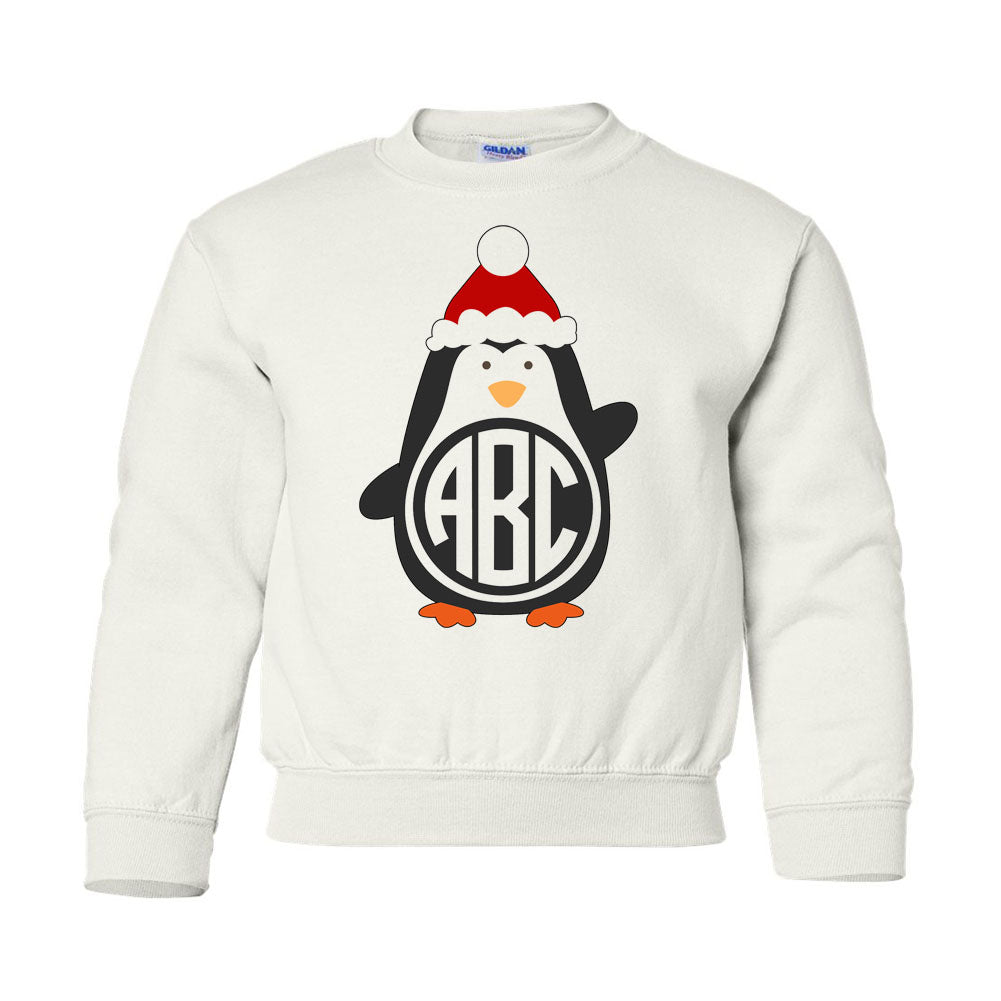 Kids Monogrammed 'Penguin' Crewneck Sweatshirt