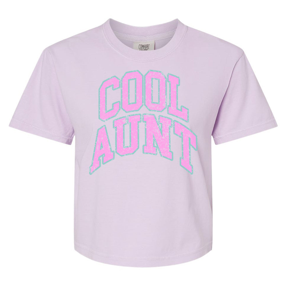 'Varsity Cool Aunt' Boxy T-Shirt