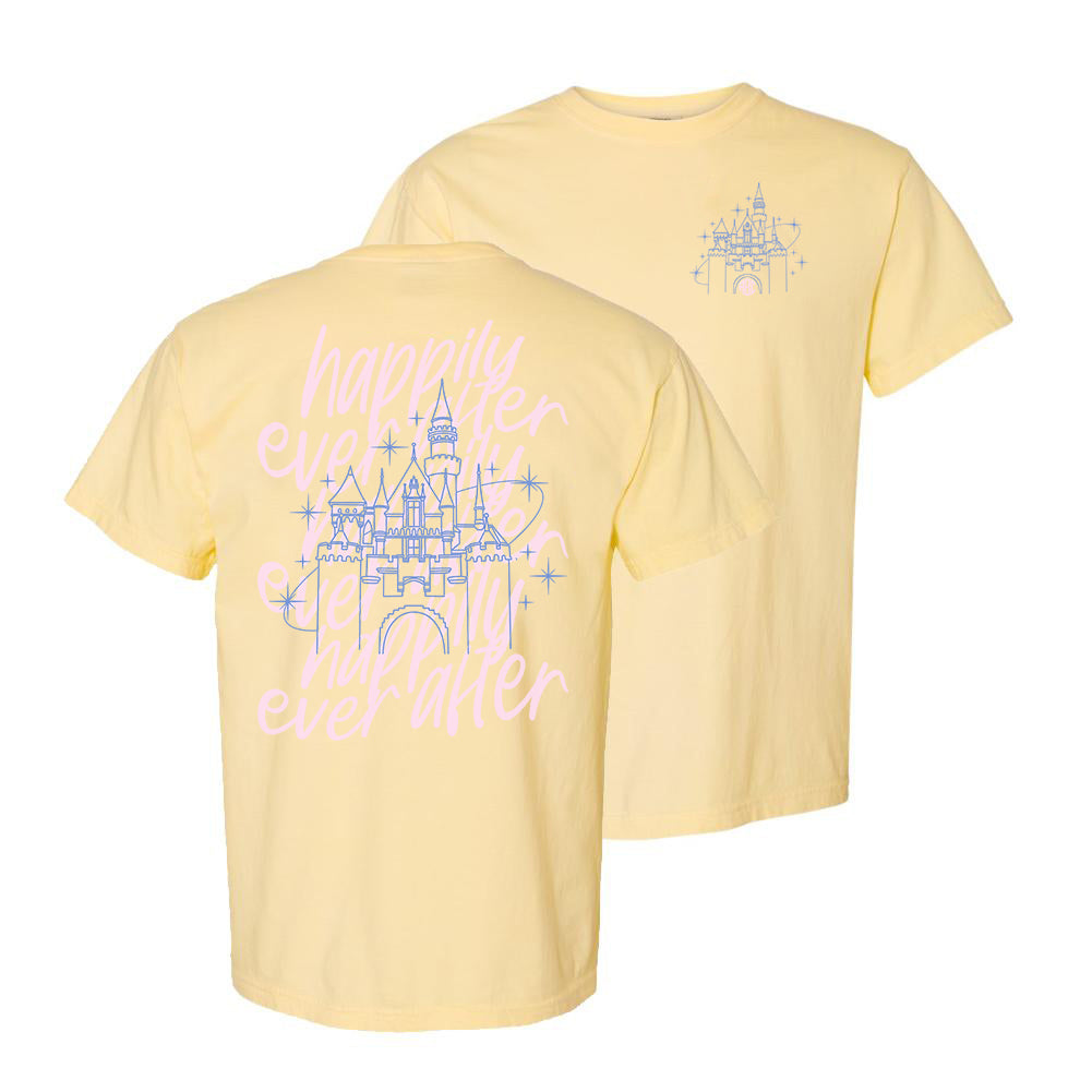 Monogrammed 'Happily Ever After' Front & Back T-Shirt