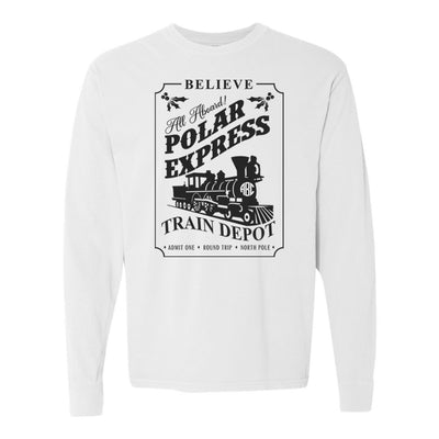 Monogrammed 'Polar Express Train Depot' Long Sleeve T-Shirt