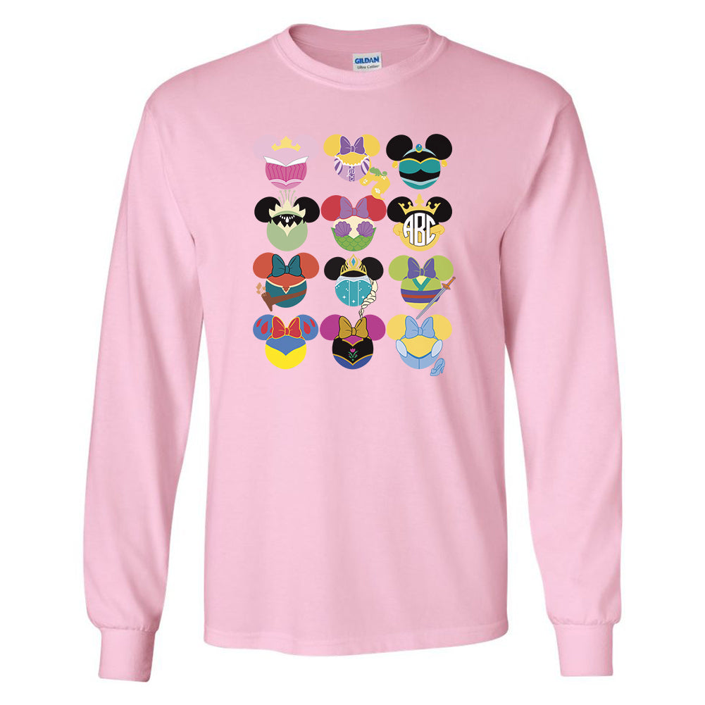 Monogrammed 'Disney Princess' Basic Long Sleeve T-Shirt