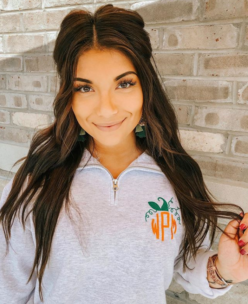 Cute Smile with Monogram Fall Weather
