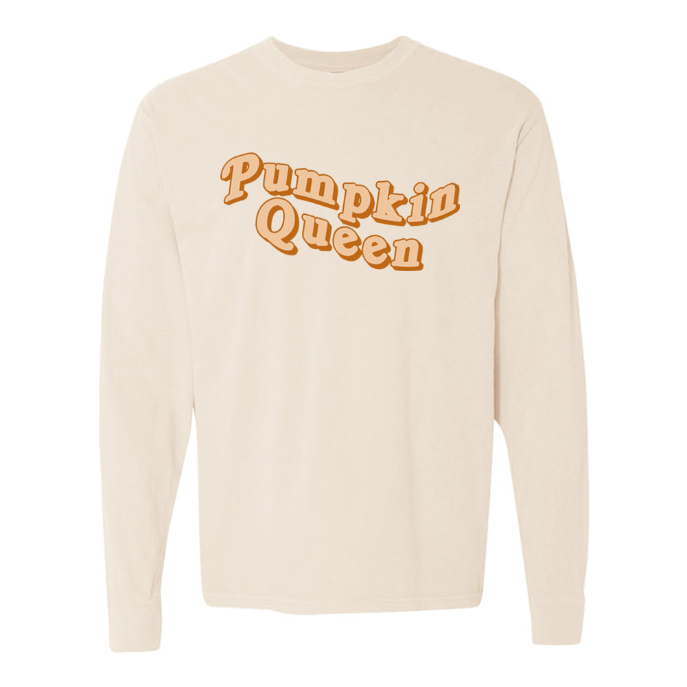 'Pumpkin Queen' Comfort Colors Long Sleeve T-Shirt