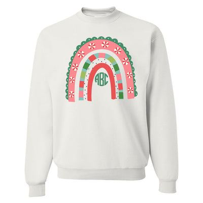 Monogrammed 'Holiday Rainbow' Crewneck Sweatshirt