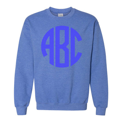 Monogrammed Big Print Heather Crewneck Sweatshirt