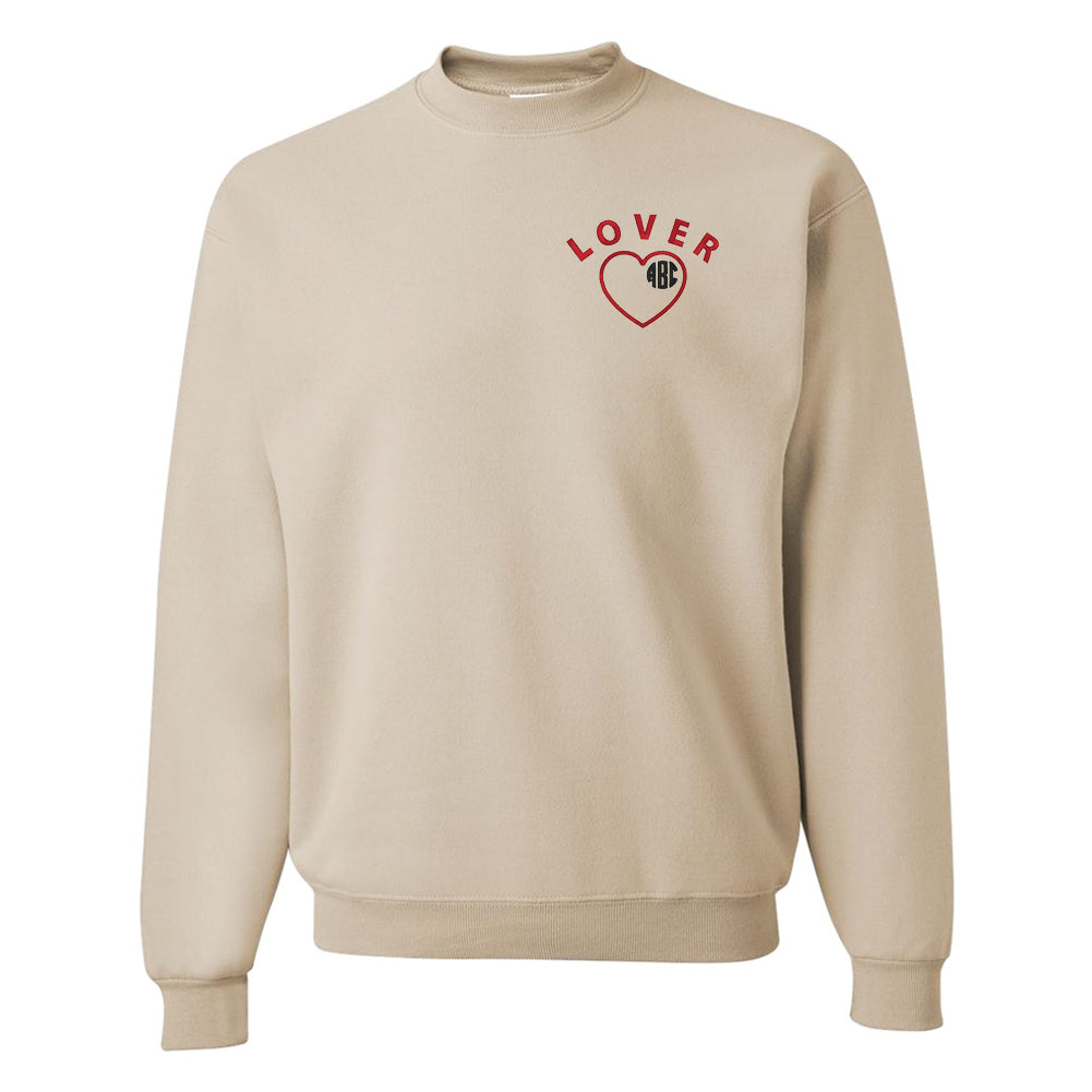 Monogrammed 'Lover' Crewneck Sweatshirt