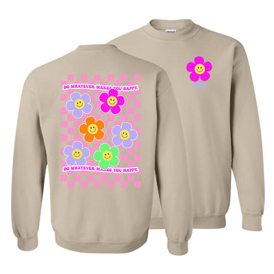 Initialed 'Do Whatever Makes You Happy' Front & Back Sweatshirt