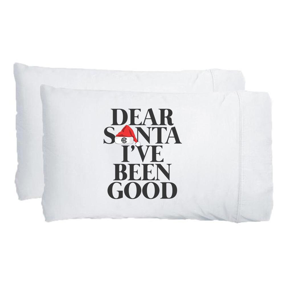 Monogrammed 'Dear Santa' Pillowcase Set