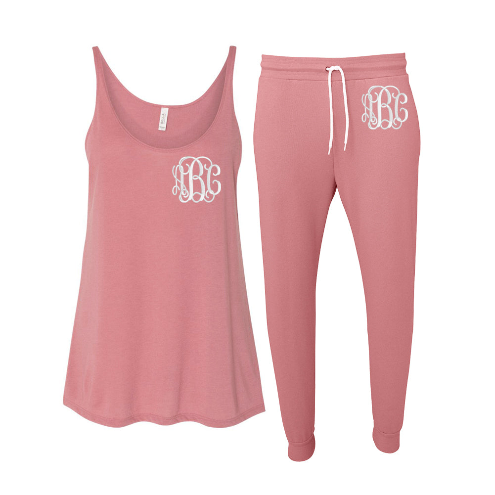 Monogrammed Slouchy Tank Jogger Set Package