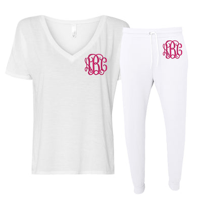 Monogrammed Slouchy Tee Jogger Set Package