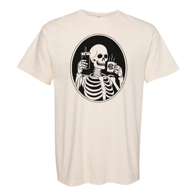 Monogrammed 'Skeleton Coffee' T-Shirt