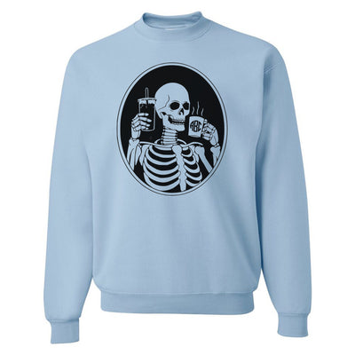 Monogrammed 'Skeleton Coffee' Crewneck Sweatshirt