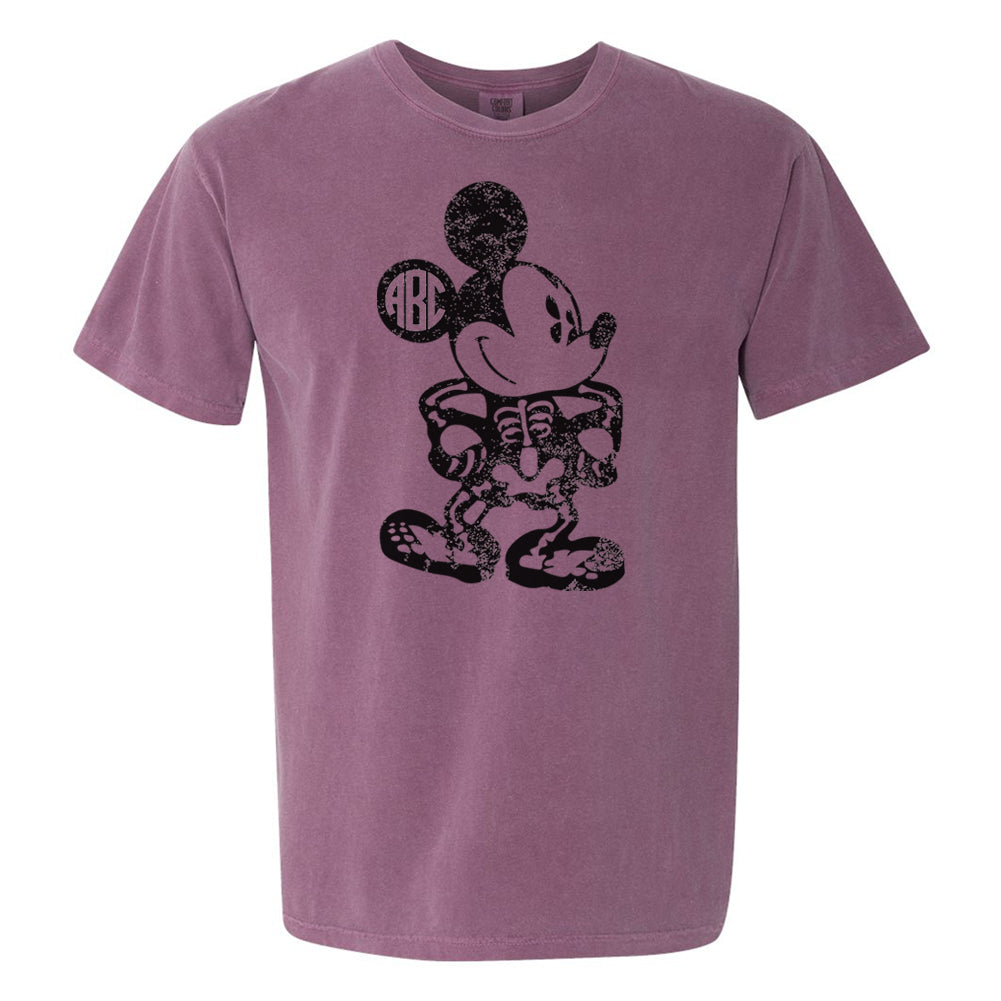 Monogrammed 'Mickey Skeleton' T-Shirt