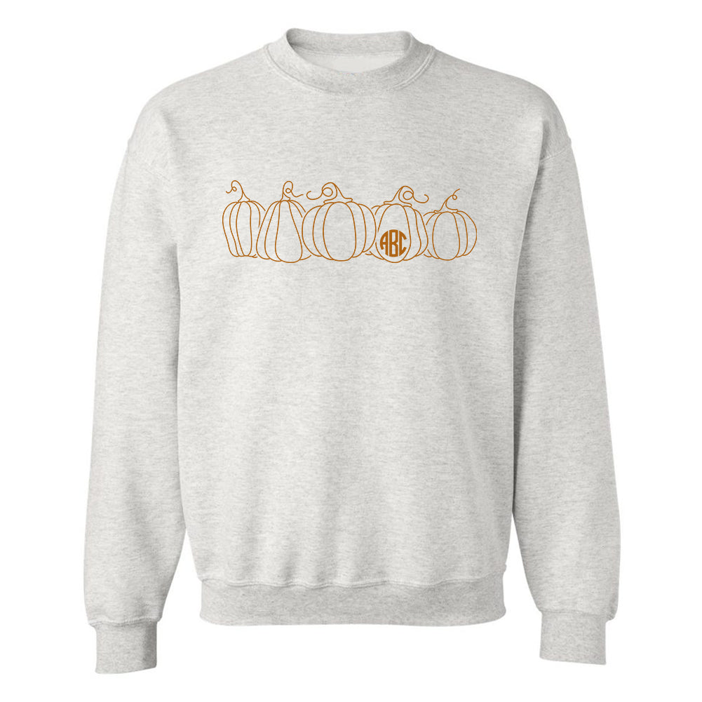 Monogrammed 'Pumpkin Sketch' Crewneck Sweatshirt