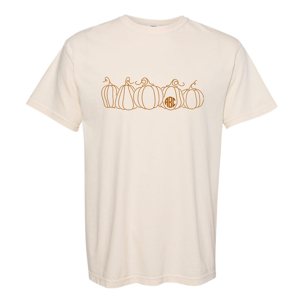 Monogrammed 'Pumpkin Sketch' T-Shirt