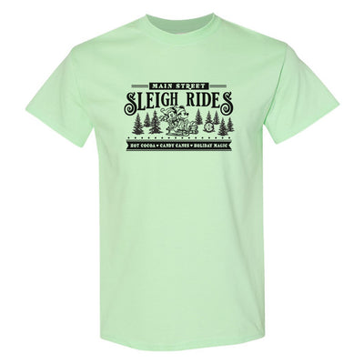 Monogrammed 'Main Street Mickey Sleigh Rides' Basic T-Shirt