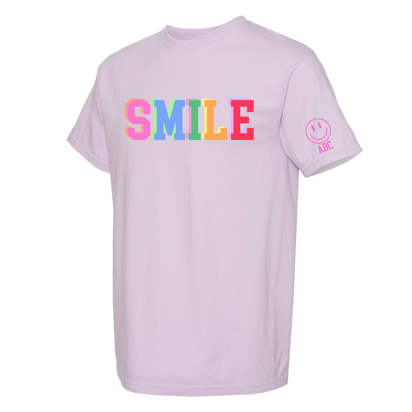 Initialed Colorful Block 'Smile' Tee