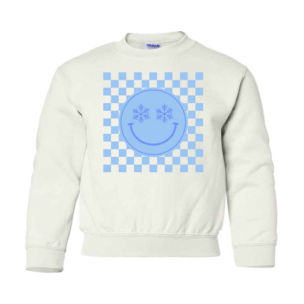 Kids 'Snowflake Smiley Face' Crewneck Sweatshirt