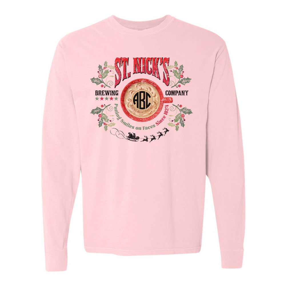 Monogrammed 'St. Nick's Brewing Co.' Long Sleeve T-Shirt