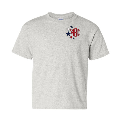 Kids Monogrammed Patriotic Star T-Shirt