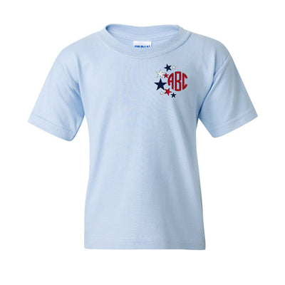 Kids Monogrammed Patriotic Star T-Shirt
