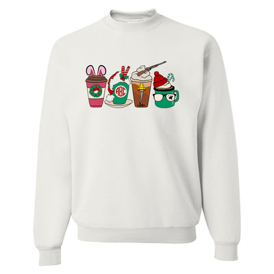 Monogrammed 'A Christmas Story Movie Cups' Crewneck Sweatshirt