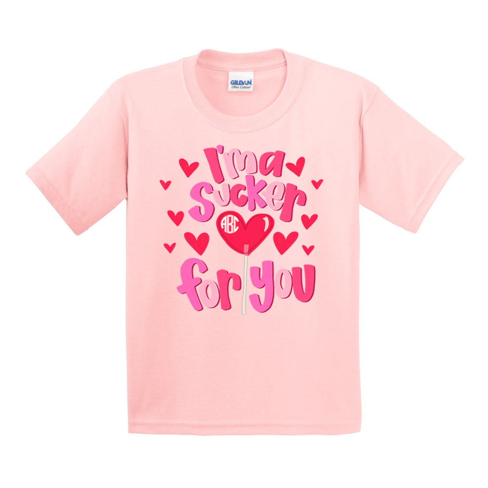 Kids Monogrammed 'I'm A Sucker For You' T-Shirt