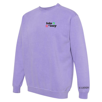 'Take It Easy' Comfort Colors Sweatshirt