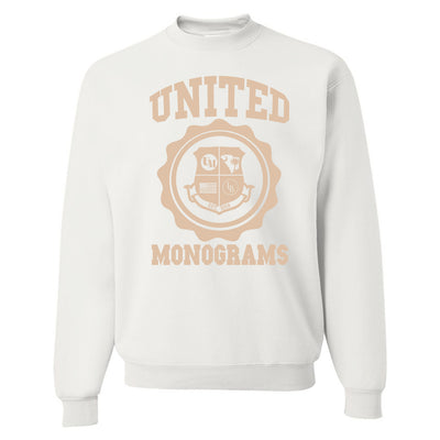 United Monograms 'Neutral Edition' Crest Sweatshirt