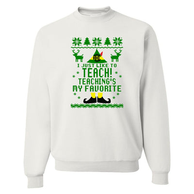 Monogrammed 'Teaching's My Favorite' Crewneck Sweatshirt