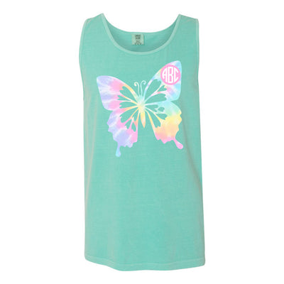 Monogrammed 'Tie Dye Butterfly' Comfort Colors Tank Top