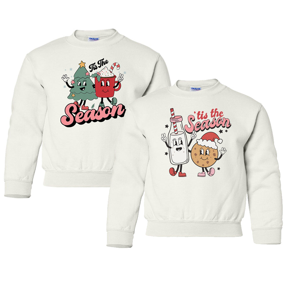 Kids Holiday 'Tis The Season Characters' Crewneck Sweatshirt
