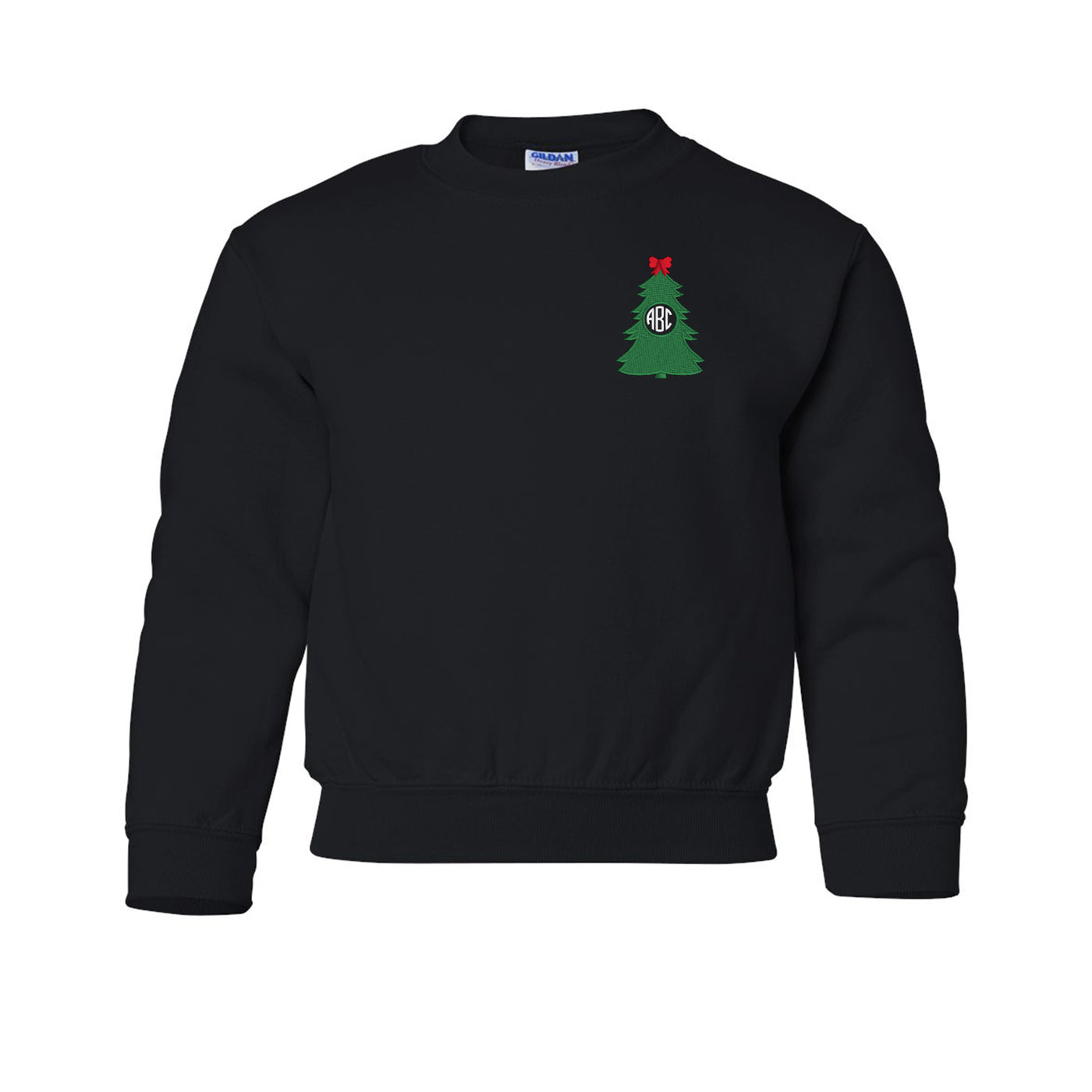 Kids Monogrammed 'Christmas Tree' Crewneck Sweatshirt