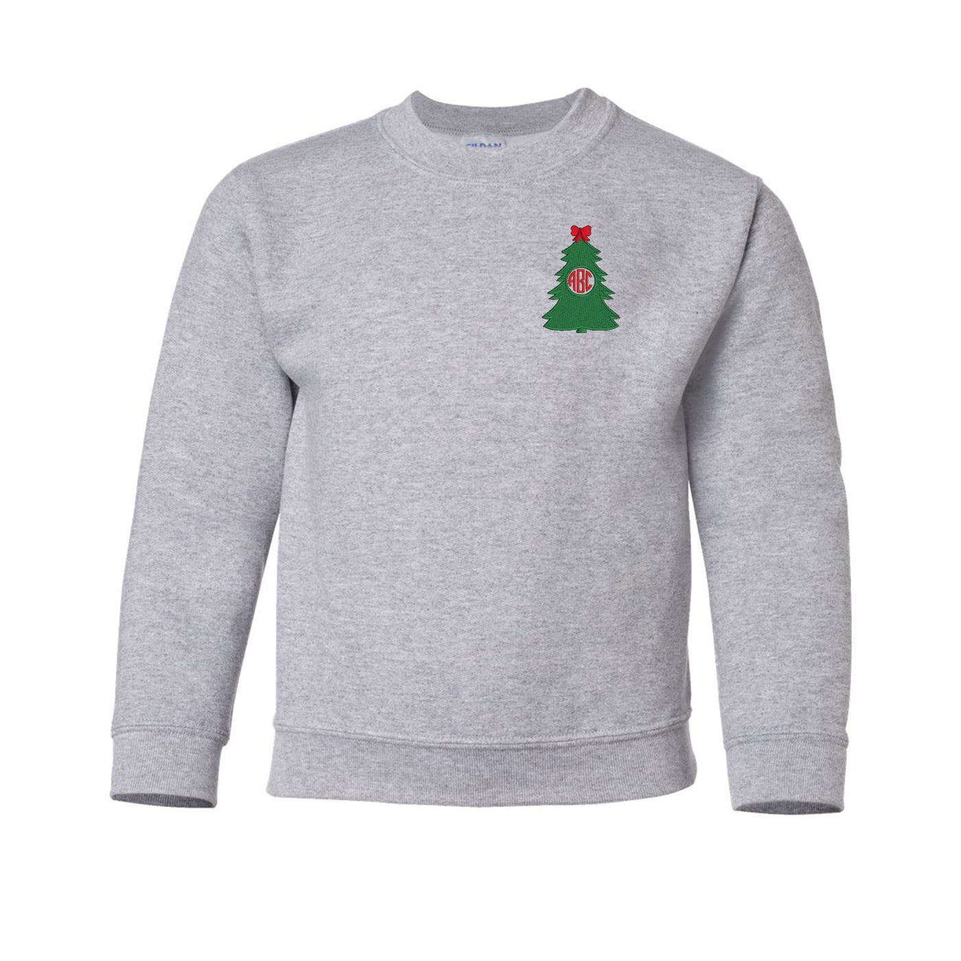 Kids Monogrammed 'Christmas Tree' Crewneck Sweatshirt