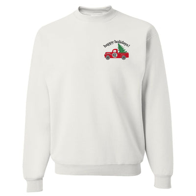 Monogrammed 'Holiday Truck' Crewneck Sweatshirt