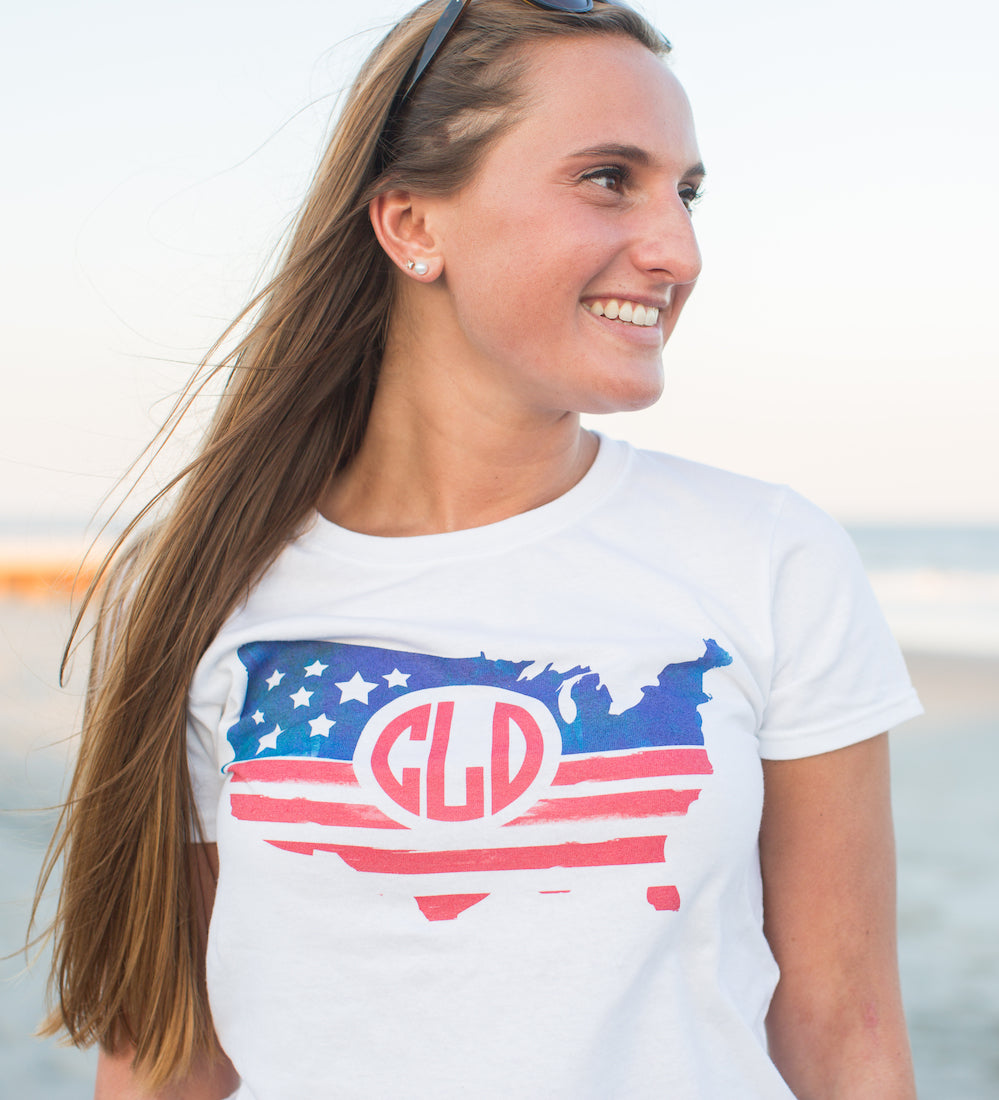United Monogram 4th of July Graphic Tee