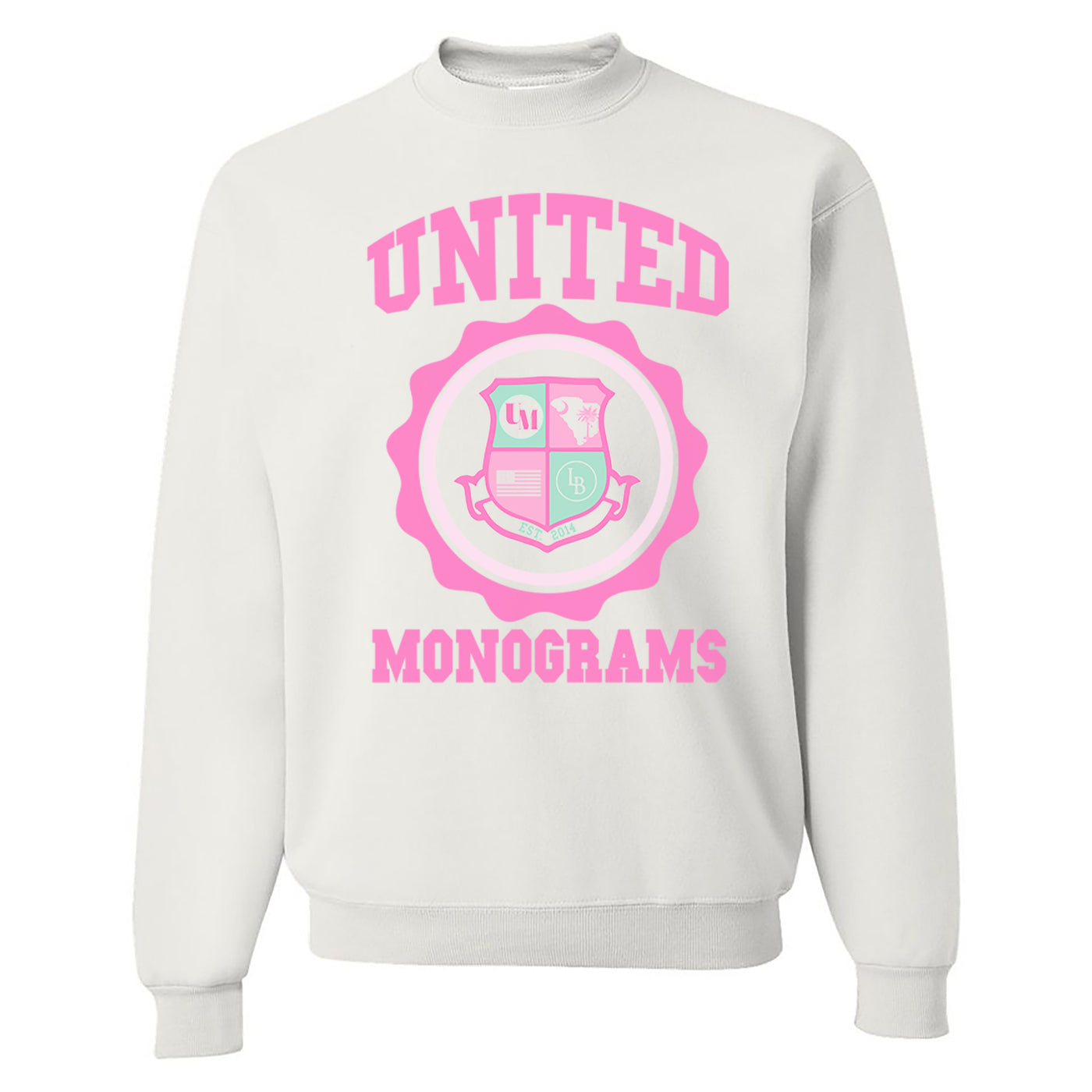 United Monograms Crest Crewneck Sweatshirt