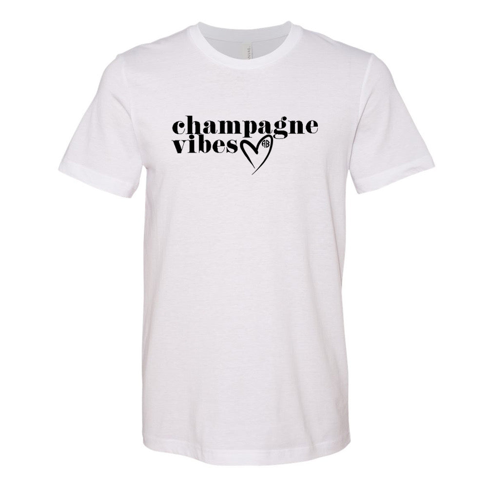 Champagne Vibes Monogram Bella T-shirt