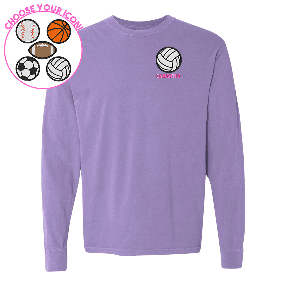 Make It Yours™ Sports Icon Comfort Colors Long Sleeve T-Shirt