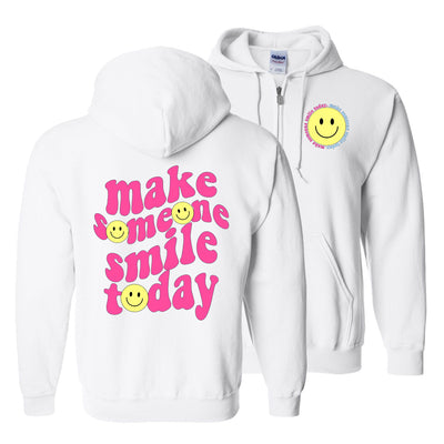 'Make Someone Smile Today' Front & Back Full Zip