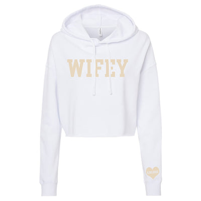 Make It Yours™ 'Wifey' Cropped Hoodie