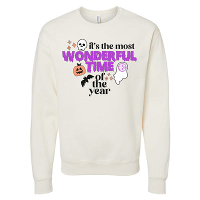 Monogrammed 'Halloween Most Wonderful Time' Crewneck Sweatshirt