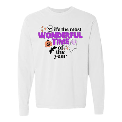 Monogrammed 'Halloween Most Wonderful Time' Long Sleeve T-Shirt